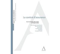 Le contrat d'assurance - Christophe Verdure - Anthemis - broché - Etude
