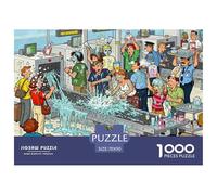 Le contrôle de sécurité de l'aéroport Puzzle en Bois Imperméable DIY Puzzles De 1000 Pièces pour Adultes Amusant Jeux Éducatifs