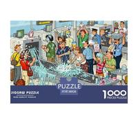 Le contrôle de sécurité de l'aéroport Puzzle en Bois Imperméable DIY Puzzles De 1000 Pièces pour Adultes Défi Et Casse-tête Jeux Éducatifs