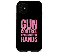 Le contrôle du Pistolet utilise Les Deux Mains Pro 2A deuxième amendement Coque pour iPhone 11