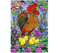 Le Coq ET Ses Poussins - Tableau A COLORIER