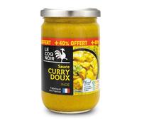 LE COQ NOIR Sauce Curry Doux Bio 200 g - Prête à l'emploi, épices d'Inde, fabriquée en France - Lot de 3