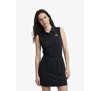 Le Coq Sportif - Coq d'or Robe N°2 W - Coupe Droite - Maille Piquée 55% Polyester 45% Coton - Manches Courtes - Col Boutonné - Logo Brodé Poitrine - pour Femme - Taille XS - Noir