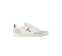 Le Coq Sportif - COURTNET Optical White/Ginger Bread - Baskets Homme Cuir Synthétique Textile Caoutchouc Design Classique pour Usage Quotidien -