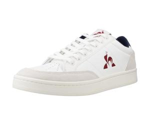 Le Coq Sportif - COURTNET Optical White/Ginger Bread - Baskets Homme Cuir Synthétique Textile Caoutchouc Design Classique pour Usage Quotidien -