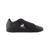 Le Coq Sportif - Courtset_2 Chaussures Adultes - Tige Cuir Véritable - Semelle Mémoire de Forme - Semelle Caoutchouc Souple - Taille 42 - Triple Noir (Black)