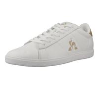 Le Coq Sportif - Courtset - Chaussure Homme Tige Cuir Véritable Empiècements Pleine Fleur - Semelle Intérieure Mémoire de Forme et Semelle Caoutchouc Souple -