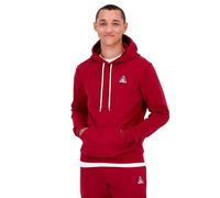 Le Coq Sportif - ESS Hoody N°1 M - Sweat à Capuche Homme - Double Face Coton Polyester - Doux Confortable - Poche Kangourou - Sport Loisir - XS - Rio Rouge