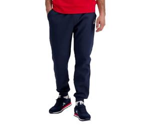 Le Coq Sportif - ESS Pant Regular N°1 M - Pantalon Survêtement Homme Double Face Coton Polyester Coupe Classique Ceinture Élastique Cordon Extérieur - Taille L - Bleu