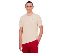 Le Coq Sportif - ESS Tee SS N°1 - Tee-Shirt Manches Courtes Jersey 100% Coton 140g Coupe Classique - Gros Logo Sérigraphié Encre Gonflante - Taille 4XL - Écru