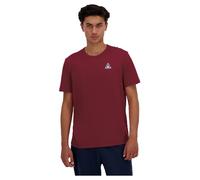 Le Coq Sportif - ESS Tee SS N°1 - Tee-Shirt Manches Courtes Jersey 100% Coton 140g Coupe Classique - Gros Logo Sérigraphié Encre Gonflante - Taille XL - Rouge