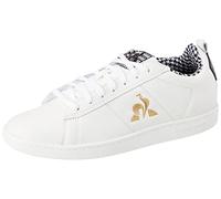 Le Coq Sportif Femme COURTCLASSIC W Pied DE Poule Basket, Optical White/Black, 39 EU