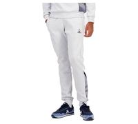 Le Coq Sportif - Heritage Pant Slim N°2 Homme - Coupe Ajustée - Double Face Coton Polyester - Taille Élastique Poches Italiennes - Taille M - Gris Chiné Clair