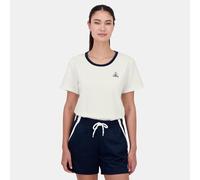 Le Coq Sportif - Heritage SP Tee SS N°1 W - T-Shirt Femme Coton Polyester Manches Courtes - Coupe Classique Sportive Design Authentique - Taille XXS - Couleur Écru Marshmallow