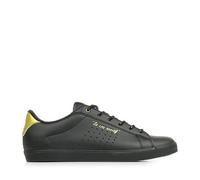 Le Coq Sportif - Lucie - Baskets Basses Femme Cuir Textile Caoutchouc Semelle Adhérente pour Usage Urbain Confort Quotidien Design Contemporain - Taille 39 - Noir et Détails Gold