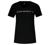 Le Coq Sportif - Noel SP Tee SS N°1 - T-Shirt Manches Courtes Coton Doux Confortable - Coupe Regular Classique Femme - Étiquette Logo Dos - Taille M - Noir