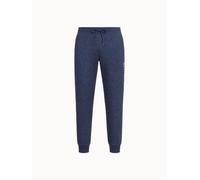 Le Coq Sportif - Pantalon Homme ESS Regular N°4 M - Coupe Classique Double Face Coton Polyester - Ceinture Élastiquée Cordon Extérieur - Badge Brodé Logo Coq - Taille S - Bleu Clair