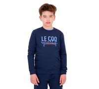 Le Coq Sportif - TRI Crew Sweat N°1 Enfant - Mini Molleton Coton Polyester Doux Extensible Coupe Classique Tricolore Poche Kangourou - 14 Ans - Dress Blues