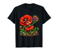 Le Coquelicot Porte des Baies dans Un défilé de Jardin T-Shirt