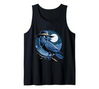 Le corbeau cool avec chapeau aime la nuit et la pleine lune Débardeur