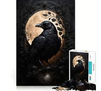 Le Corbeau d'Obsidienne Puzzle de 1000 pièces pour Adultes Jeu intellectuel et Relaxant Découpe de qualité Pièce d'art raffinée 50x75cm