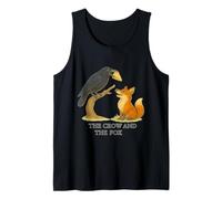 Le Corbeau et la Fable d'Ésope du Renard sur la flatterie et la ruse Débardeur