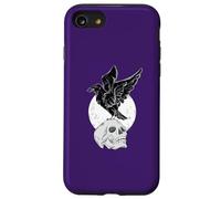 Le Corbeau sur Un crâne avec Une Pleine Lune Edgar Allan Poe Meme Coque pour iPhone SE (2020) / 7/8