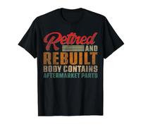 Le Corps Vintage retraité et reconstruit Contient des pièces de Rechange T-Shirt Graphique avec Valeur, Homme, Noir, S