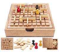 Le Corridor - Jeu de Stratégie- Coffret en Bois Ecologique - Capes et Taureaux en Bois - 2- 4 joueurs - 350450 - 6 ans et +