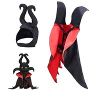 Le Costume de Chien Comprend Un Cap de Chien et des Cornes Diable Chapeau pour Animaux Compagnie des Costumes d'halloween pour la fête Cosplay