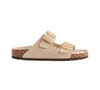 LE CÔTÉ CHIC Sandales d'été pour femme avec très confortable Mules Sandales plates type Birkenstock (BEIGE, 41, Système Taille Chaussures EU, Adulte, Numérique, Mince, 41)