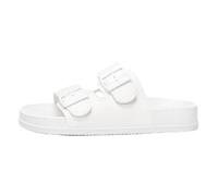 LE CÔTÉ CHIC | Sandales Femme Été | Beige 36 | Eau Double Boucle Plates (Blanc, Système Taille Chaussures EU, Adulte, Numérique, Moyen, 40)
