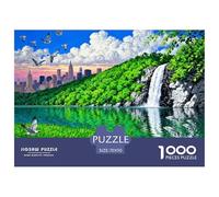 Le Coucher de Soleil sur l'horizon de Manhattan Puzzle en Bois Imperméable Puzzles De 1000 Pièces pour Adultes Cadeaux Défi Et Casse-tête Jeux De Stimulants
