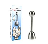 Le coupe-œufs Eggsecutor en acier inoxydable de qualité supérieure - Coupe-œufs qui permet de gagner du temps - Bonus : eBook gratuit avec recettes d'œufs irrésistibles (français non garanti)