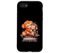 Le Courage, C'est de Demander Un câlin, Un Singe effrayé Qui pleure, du réconfort Coque pour iPhone SE (2020) / 7/8