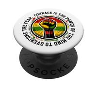 Le courage est le pouvoir du cerveau à surmonter PopSockets PopGrip Adhésif
