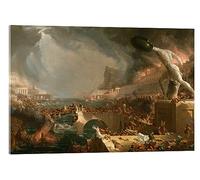 Le Cours de l'Empire (La Destruction) Tableau en verre acrylique de Thomas Cole 100 x 70 cm Tableaux Décoration murale