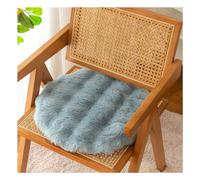Le Coussin, Rond | Peluche Douillette avec Housse Lavable | Coussin d'assise Moelleux et Confortable | décoratif for Chaise Dos antidérapant(Blue,45x45cm)