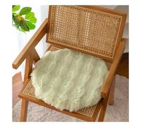 Le Coussin, Rond | Peluche Douillette avec Housse Lavable | Coussin d'assise Moelleux et Confortable | décoratif for Chaise Dos antidérapant(Light Green,45x45cm)