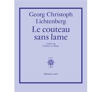 Le couteau sans lame - Georg Christoph Lichtenberg - Corti - broché - Roman