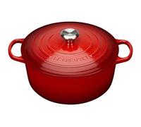 LE CREUSET - 21177220602430 Signature Cocotte Rond Fonte Cerise 22 cm Cuisine Maison Casseroles plats et poles Cocottes et plats de