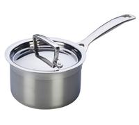 Le Creuset 3-Ply Casserole en INOX avec Couvercle, Acier Inoxydable, Acier Inoxydable, 14 cm