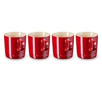 LE CREUSET 69113357370031 Lot de 4 gobelets 350 ml Métalliques Cerise