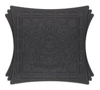 Le creuset 93009400140002 set de 2 dessous de plat magnétique silicone noir Noir