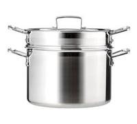 Le Creuset - 96200520001000 - Magnetik - Faitout avec couvercle et panier - Inox - 20 cm inox G