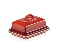 Le Creuset Beurrier en grès, 900 g, 17 x 12,5 x 9 cm, Cerise, 80837170600003
