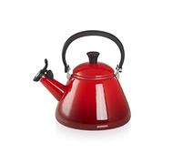 Le Creuset Bouilloire Kone Pour Cuisinière avec Sifflement, Acier Émaillé, 1.6 L, Cerise, 40101020600000