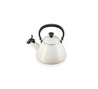 Le Creuset Bouilloire Kone Pour Cuisinière avec Sifflement, Acier Émaillé, 1,6 L, Meringue, 40101027160000