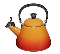 Le Creuset Bouilloire Kone Pour Cuisinière avec Sifflement, Acier Émaillé, 1,6 L, Volcanique, 92000200090000