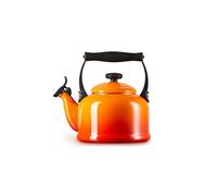 Le Creuset Bouilloire Traditionelle avec Sifflement, Pour Cuisinière, Acier Émaillé, 2,1 L, Volcanique, 92000800090000
